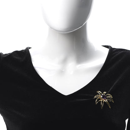Tiffany 18K Yellow Gold Amethyst Fireworks Brooch Pin 2 of 6