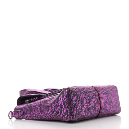 3.1 Phillip Lim Metallic Textured Calfskin Mini Pashli Satchel Purple 4 of 12