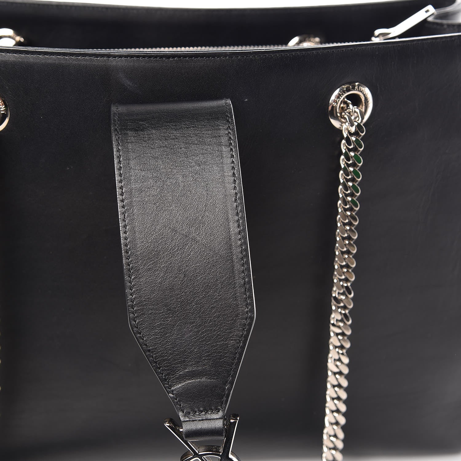 Saint Laurent Calfskin Classic Monogram Shopping Bag Black 17 of 20