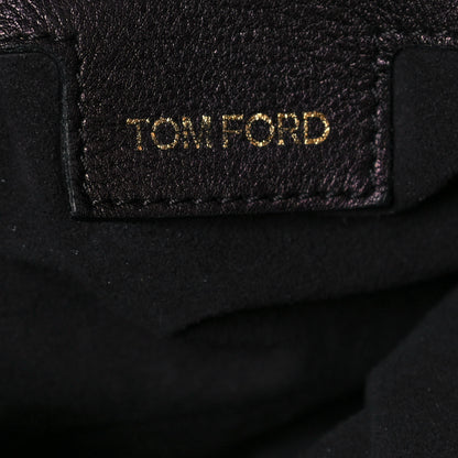 Tom Ford Calfskin Zipper Strap Hobo Black 6 of 16