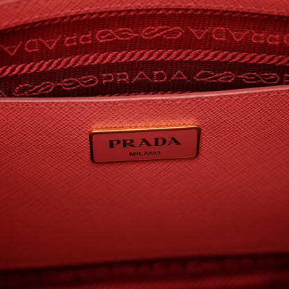 Prada Saffiano Lux Colorblock Medium Galleria Double Zip Tote Peonia 7 of 11