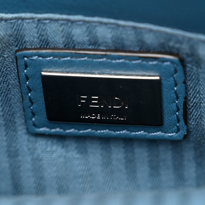 Fendi Vitello Elite Petite 2Jours Tote Blue Cobalto 6 of 14