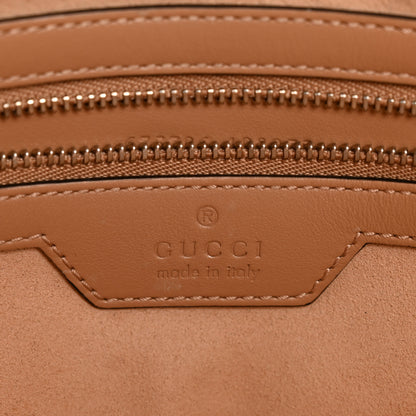 Gucci Calfskin Matelasse Aria Medium GG Marmont Shoulder Tote Camelia 6 of 10