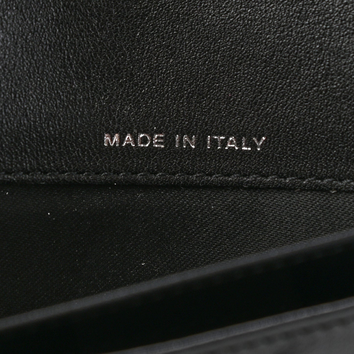 Patent Camellia Embossed Yen Wallet Black