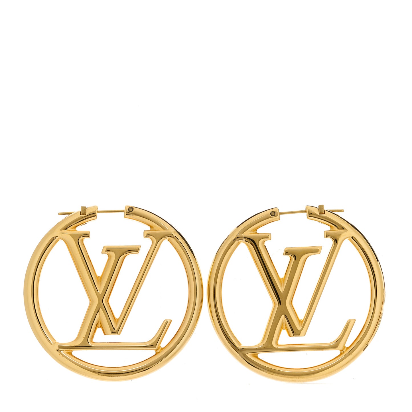 Metal Louise Hoop Earrings Gold
