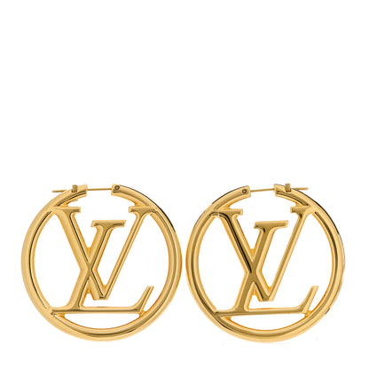 Louis Vuitton Metal Louise Hoop Earrings Gold 1 of 5