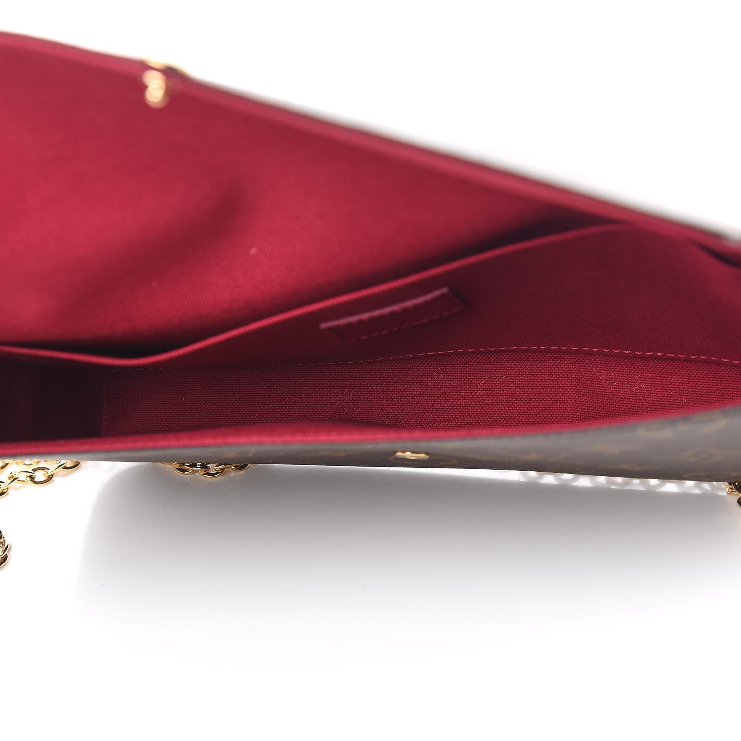 Louis Vuitton Monogram Pochette Felicie Chain Wallet Fuchsia 5 of 10