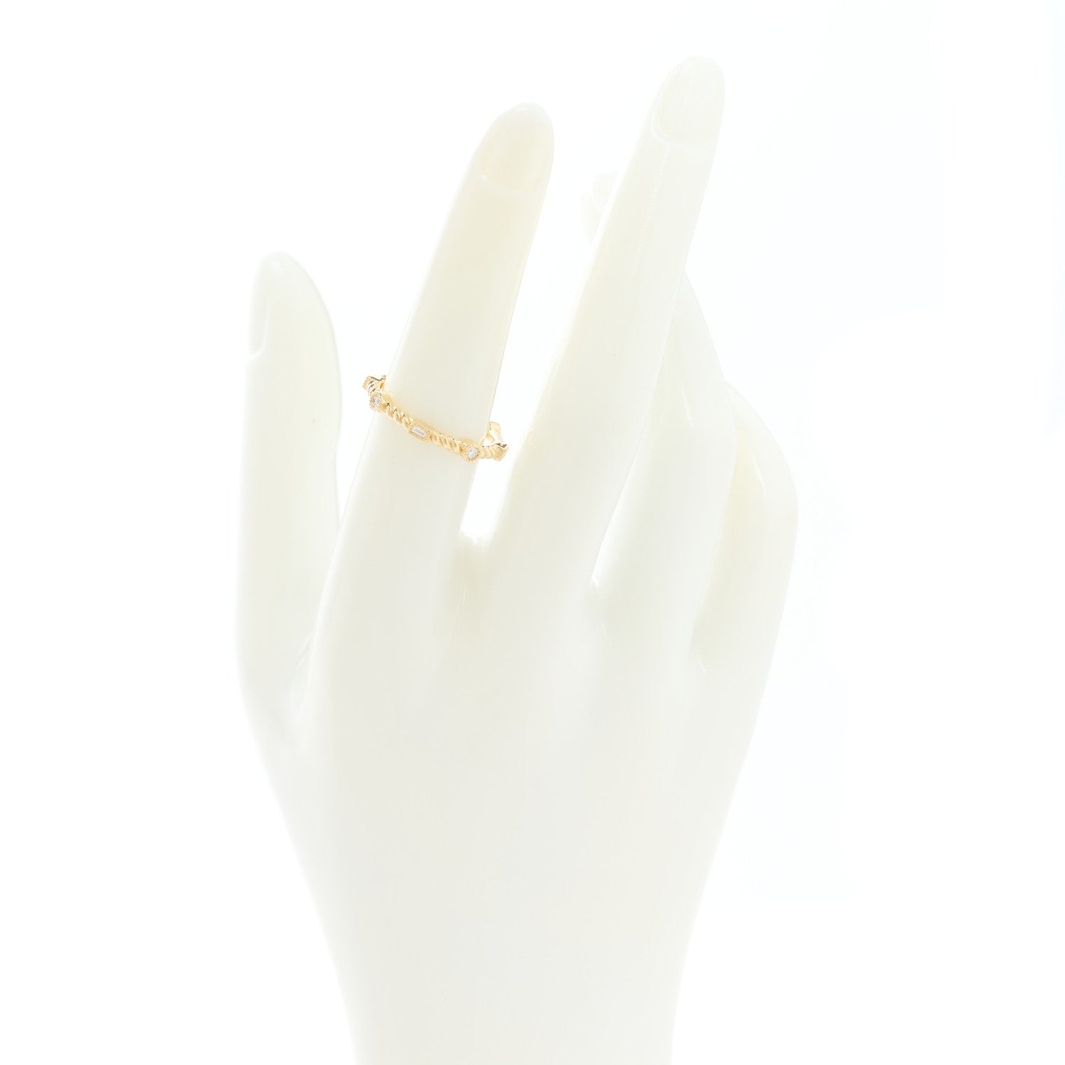 Roberto Coin 18K Yellow Gold Diamond Rope Band Ring 53 6.25 2 of 4