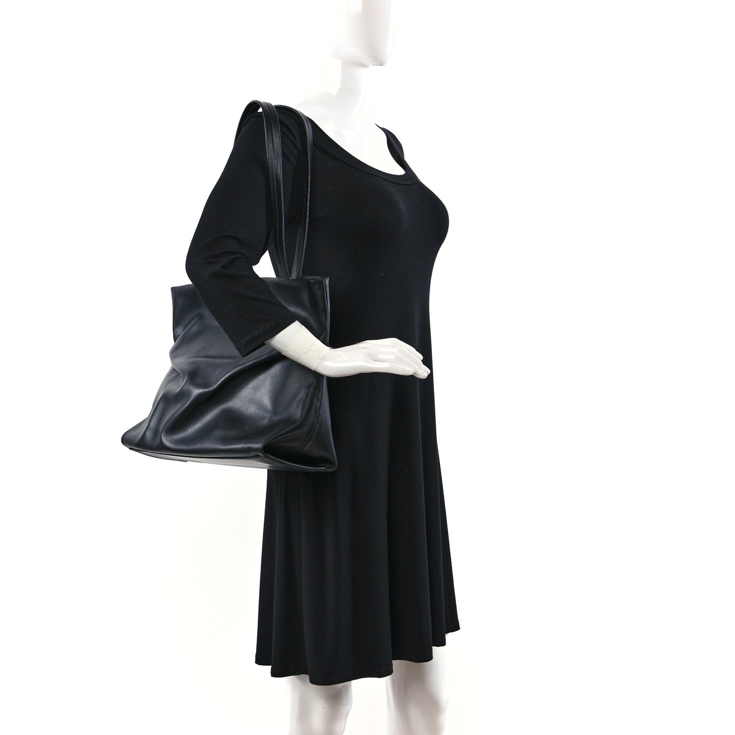 Calfskin Judy East West Tote Black