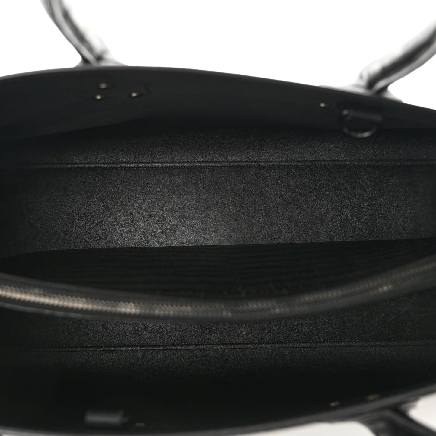 Calfskin Crocodile Embossed Large Sac De Jour Carryall Black