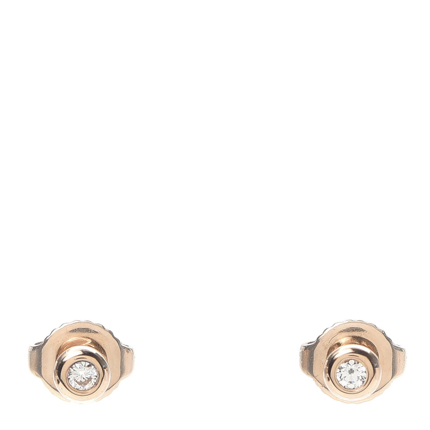 18K Rose Gold Diamond .06ctw Elsa Peretti Diamonds By The Yard Earrings