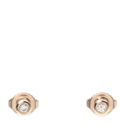Tiffany 18K Rose Gold Diamond .06ctw Elsa Peretti Diamonds By The Yard Earrings 1 of 5