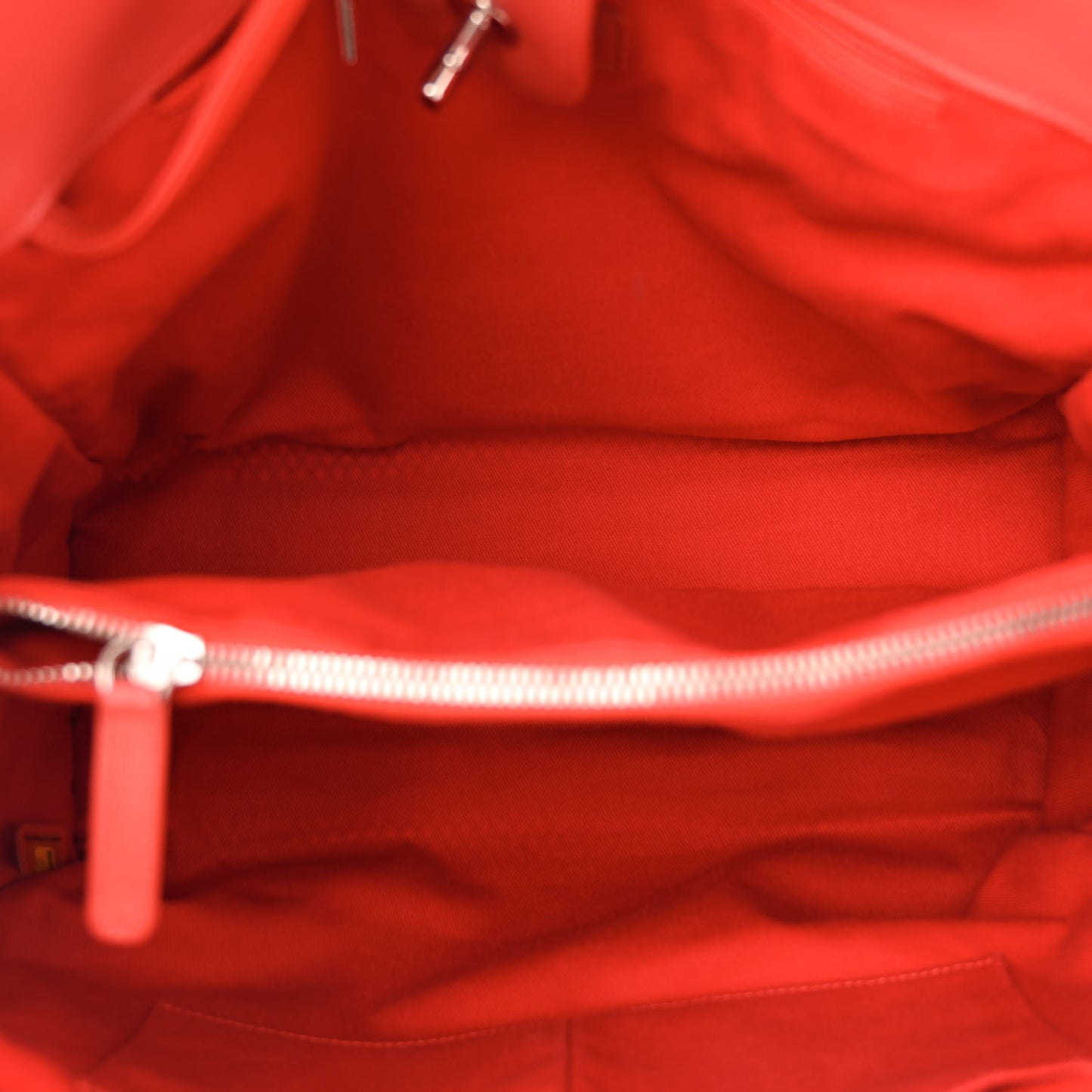 Calfskin Perforated Up In The Air Tote Red