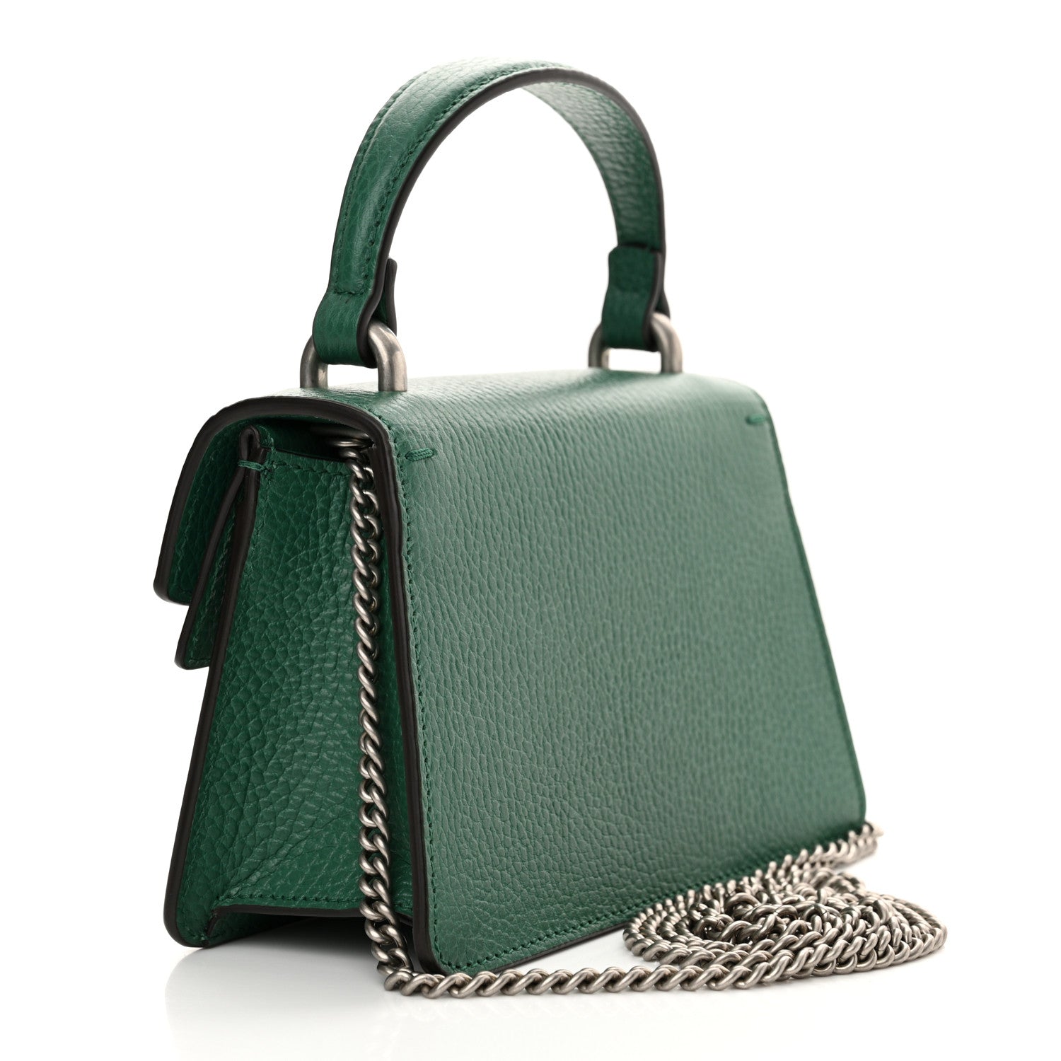 Gucci Dollar Calfskin Crystal Mini Dionysus Top Handle Bag Emerald 3 of 11