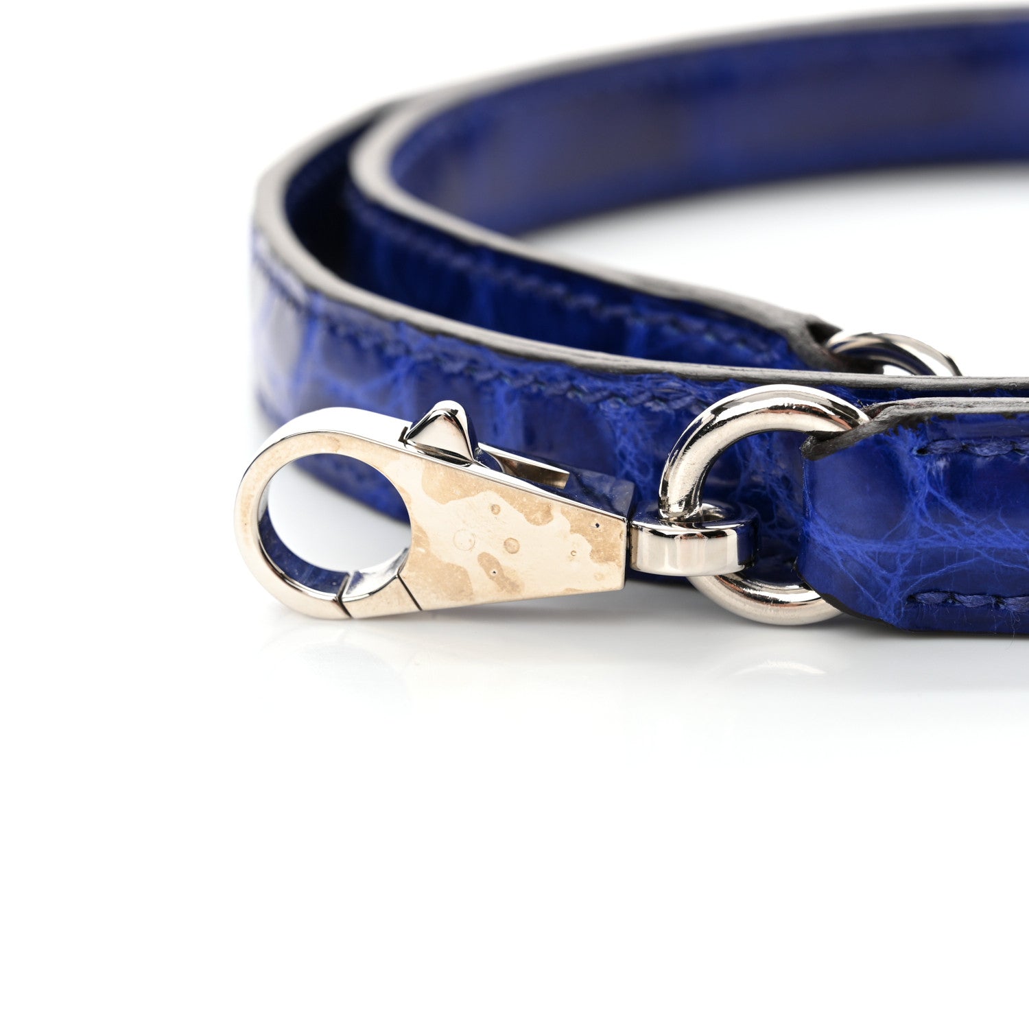 Hermes Shiny Niloticus Crocodile Kelly Sellier 28 Bleu Electrique 11 of 12