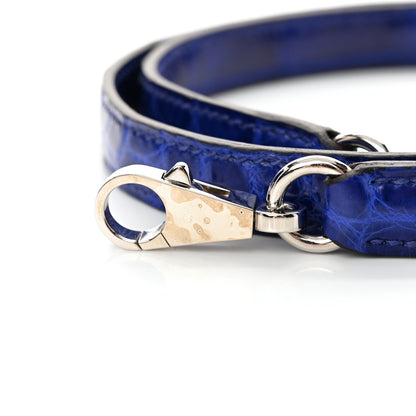 Hermes Shiny Niloticus Crocodile Kelly Sellier 28 Bleu Electrique 11 of 12