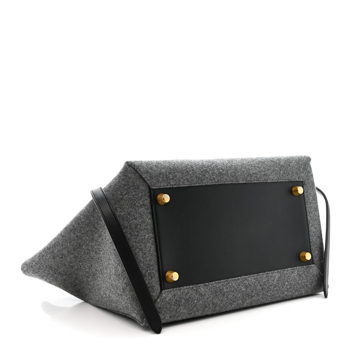 Felt Smooth Calfskin Mini Belt Bag Grey