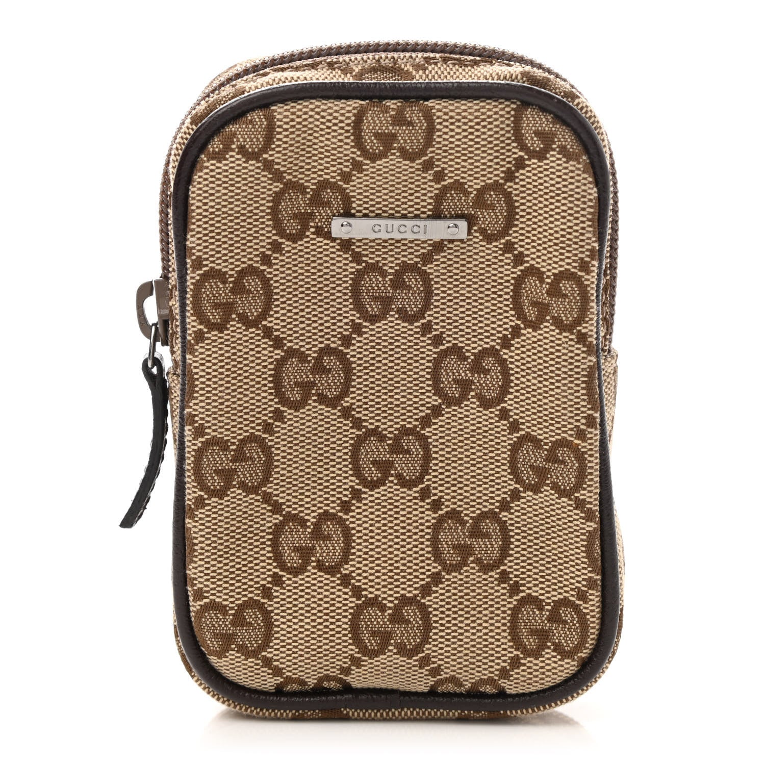 Gucci Monogram Mini Zip Pouch Beige 1 of 8