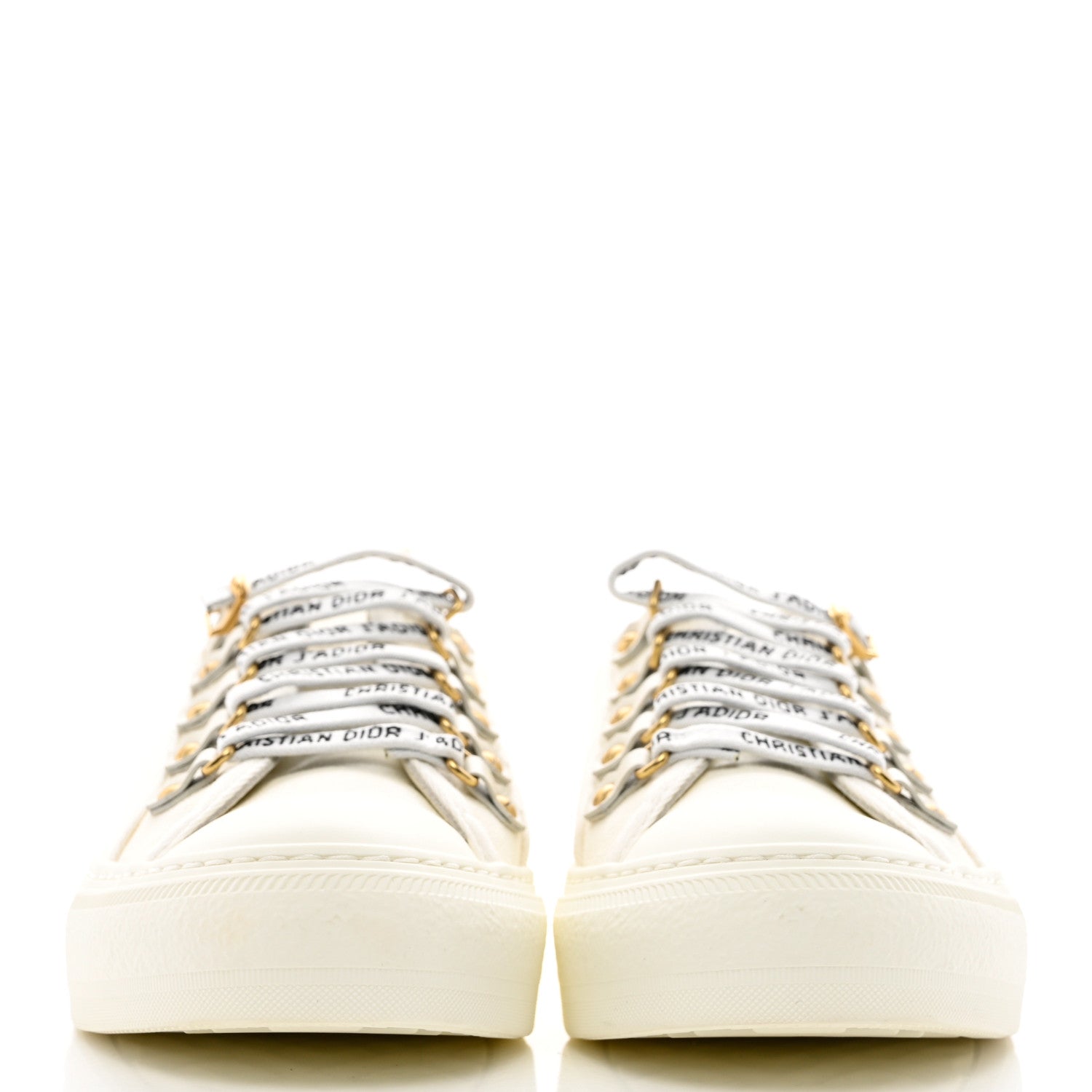 Christian Dior Canvas Dot Walk'N'Dior Low Top Sneakers 38.5 Milk 2 of 8