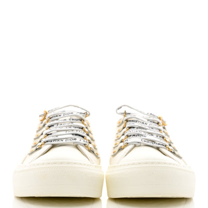 Christian Dior Canvas Dot Walk'N'Dior Low Top Sneakers 38.5 Milk 2 of 8