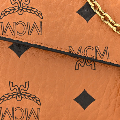 MCM Visetos Large Patricia Wallet On Chain Cognac 7 of 14