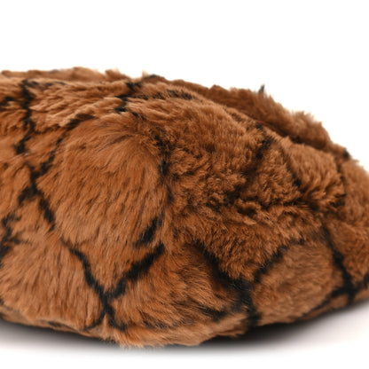 Chanel Rabbit Fur Quilted Print Flap Brown Black 9 of 10