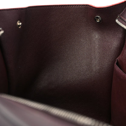 Celine Snakeskin Calfskin Medium Trapeze Wine 6 of 13