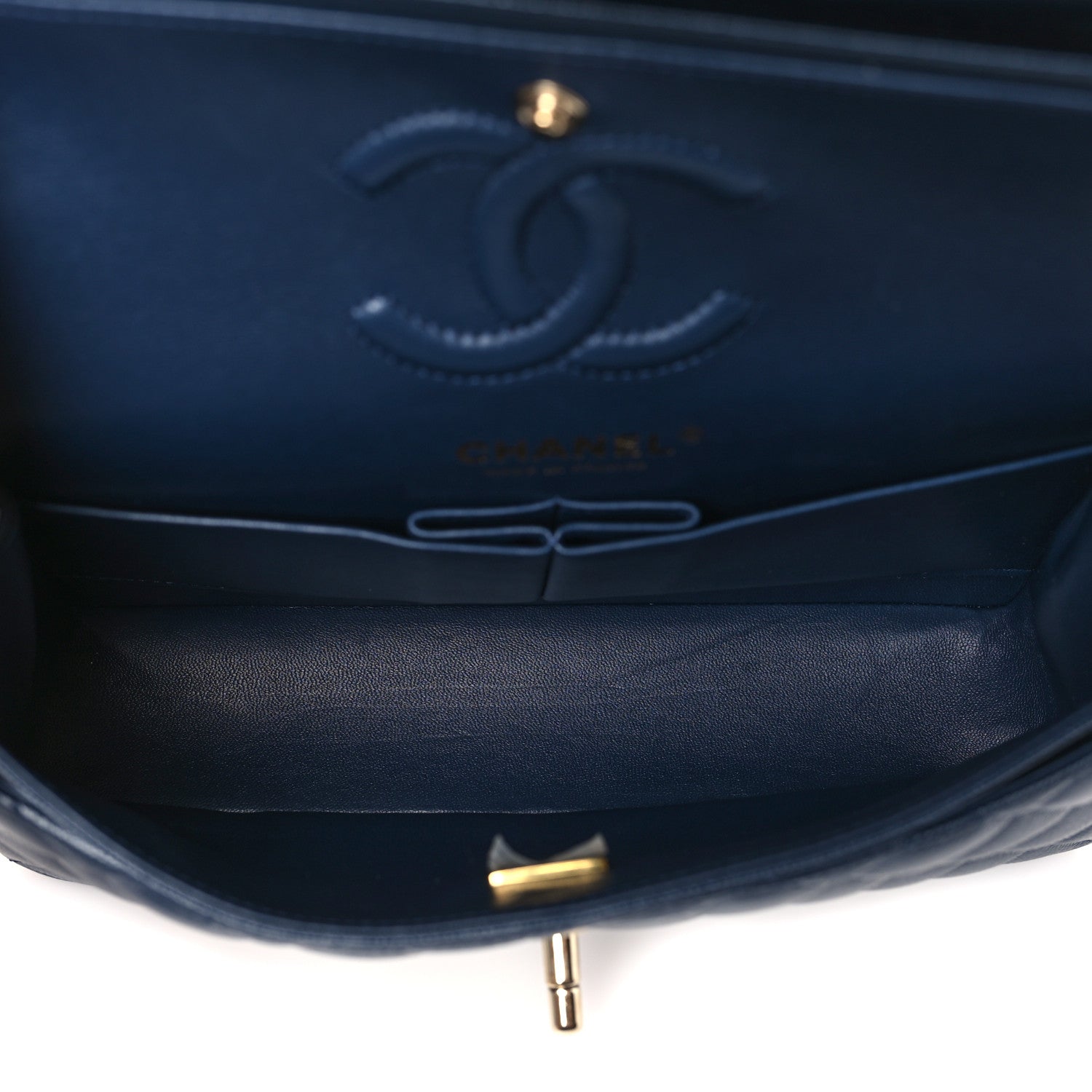 Chanel Caviar Quilted Small Double Flap Navy 5 of 11