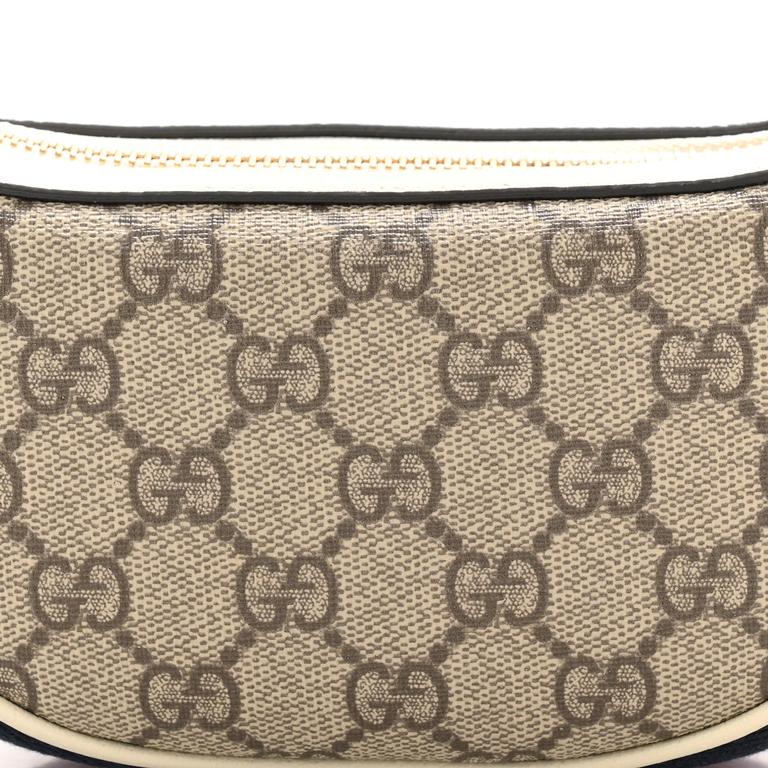 Gucci GG Supreme Monogram Textured Dollar Calfskin Web Mini Ophidia Half Moon Hobo Beige Ebony Mystic White 8 of 11