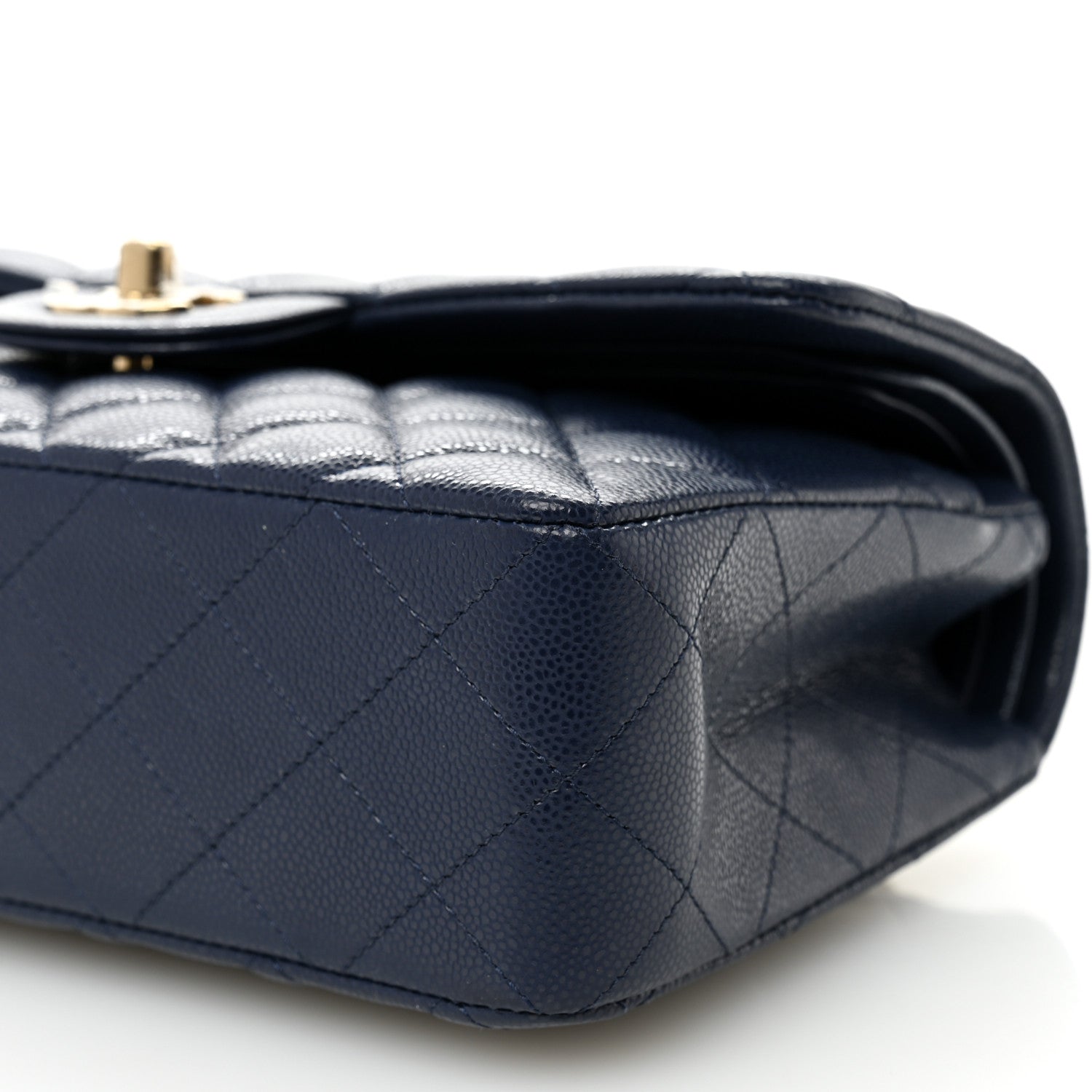 Chanel Caviar Quilted Small Double Flap Dark Navy 10 of 11