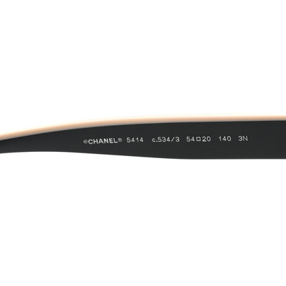 Chanel Acetate CC Butterfly Sunglasses 5414 Black Beige 5 of 9