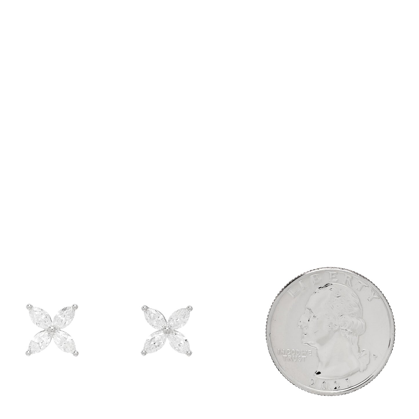 Platinum Diamond Large Victoria Earrings