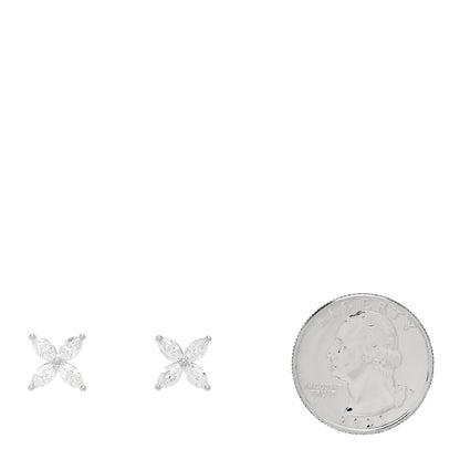 Tiffany Platinum Diamond Large Victoria Earrings 2 of 5