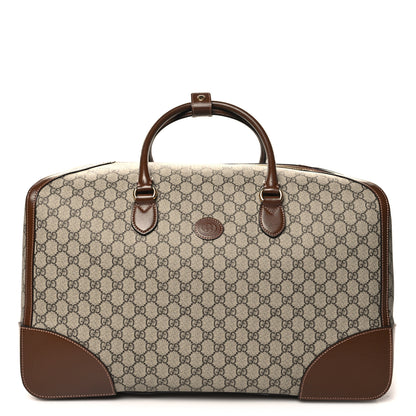Gucci GG Supreme Monogram Azalea Calfskin Retro Interlocking G Duffle Bag Beige Ebony Brown Sugar 1 of 12