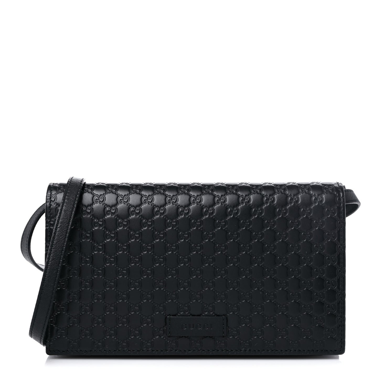 Microguccissima Crossbody Wallet Black