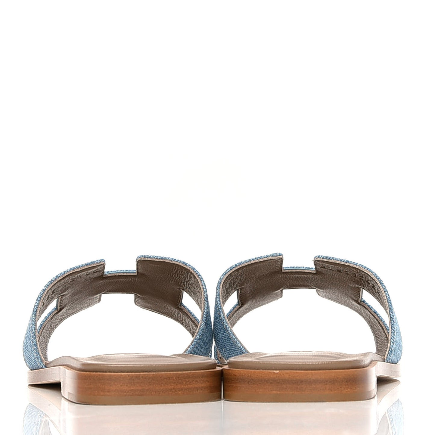 Denim Canvas Oran Sandals 39 Bleu Clair