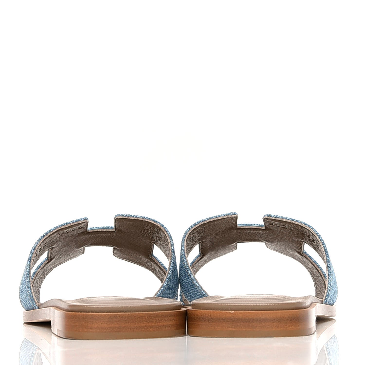 Hermes Denim Canvas Oran Sandals 39 Bleu Clair 5 of 9