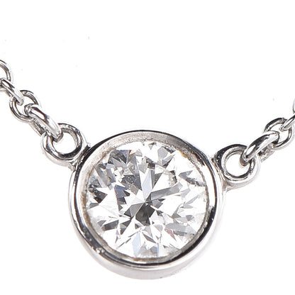 Tiffany Platinum Diamond .29ct Elsa Peretti Diamonds by the Yard Pendant Necklace 4 of 9
