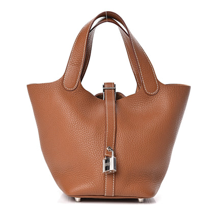 Hermes Taurillon Clemence Picotin Lock 18 PM Gold 1 of 10