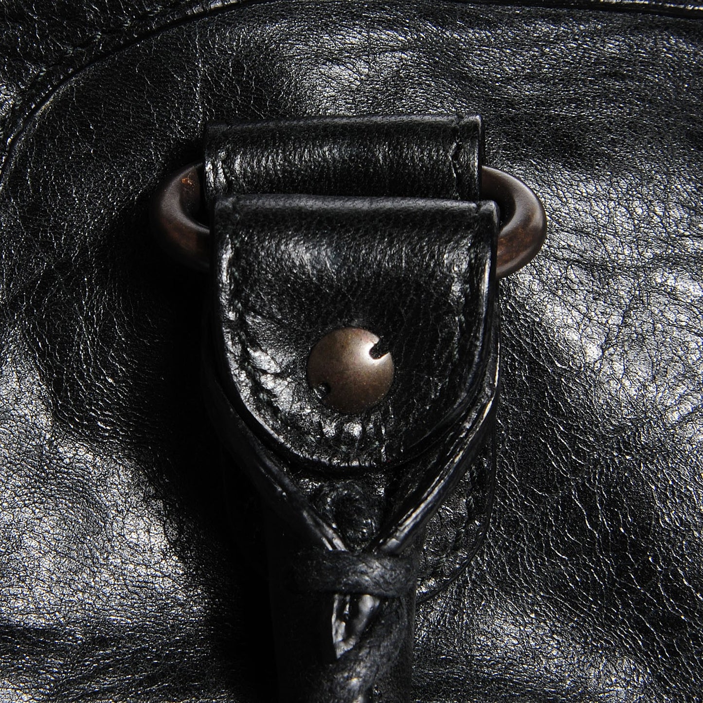 Agneau Classic Hardware Square Tote Black
