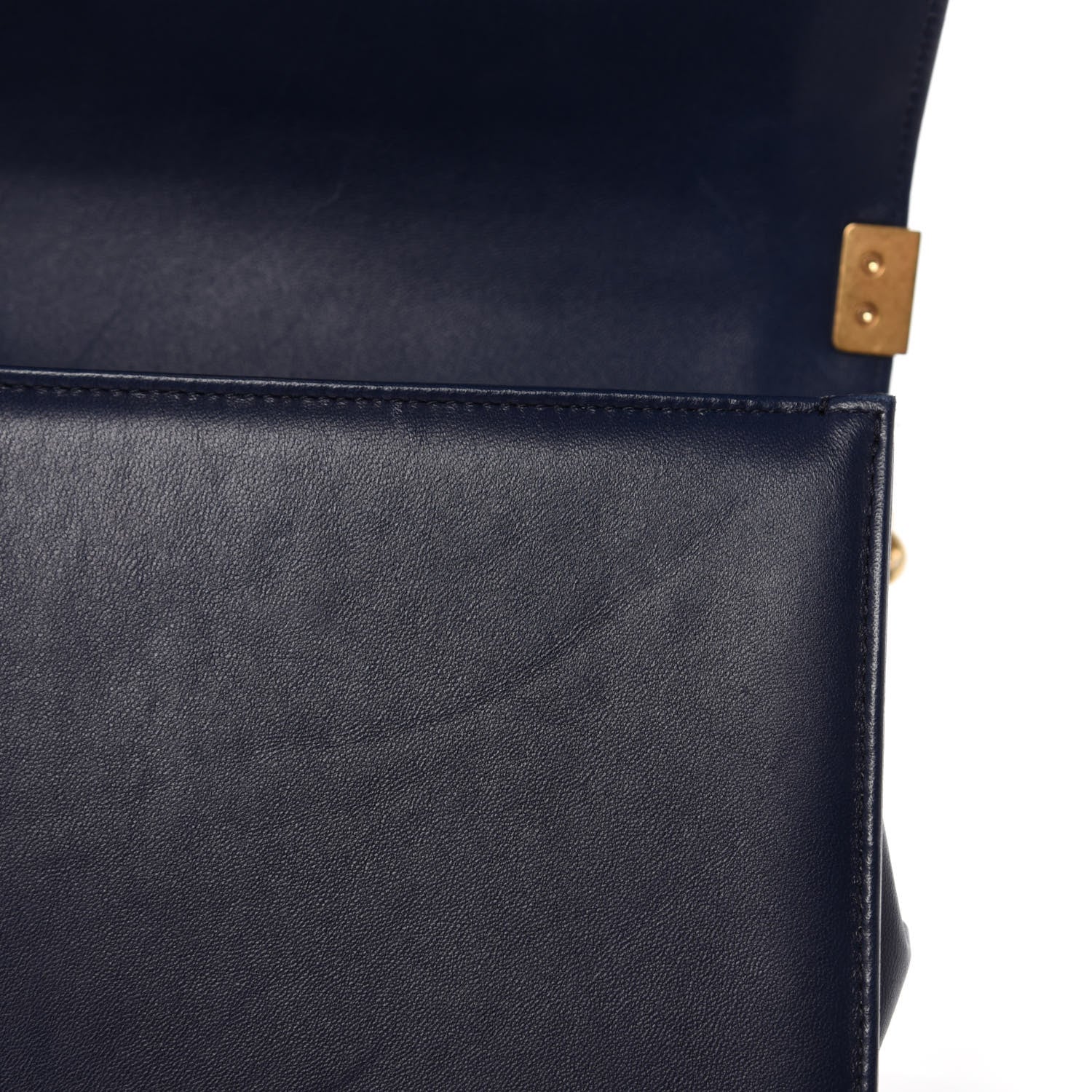 Chanel Lambskin Quilted New Medium Boy Flap Navy Blue 11 of 14