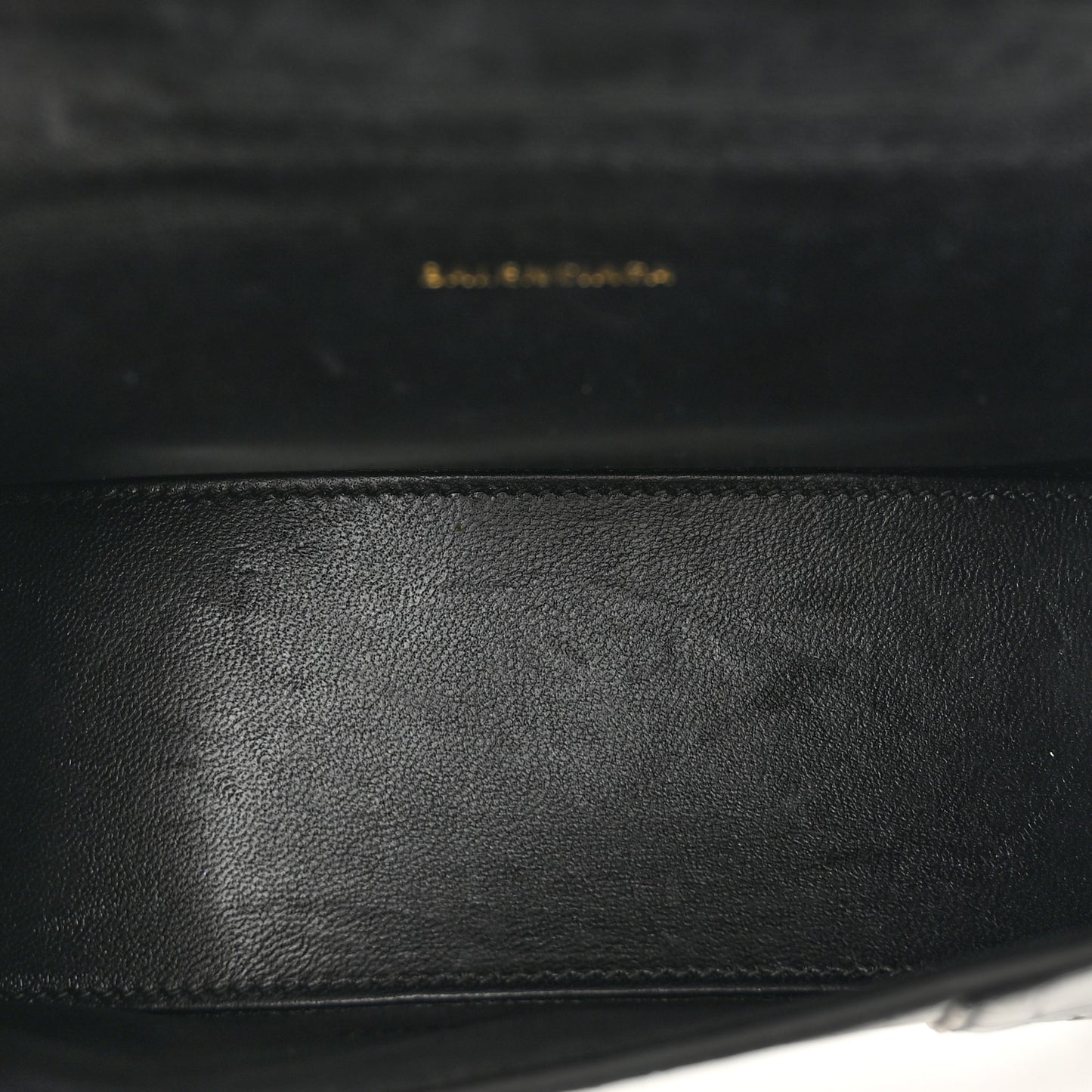 Shiny Calfskin Crocodile Embossed Hourglass Top Handle Bag XS Black