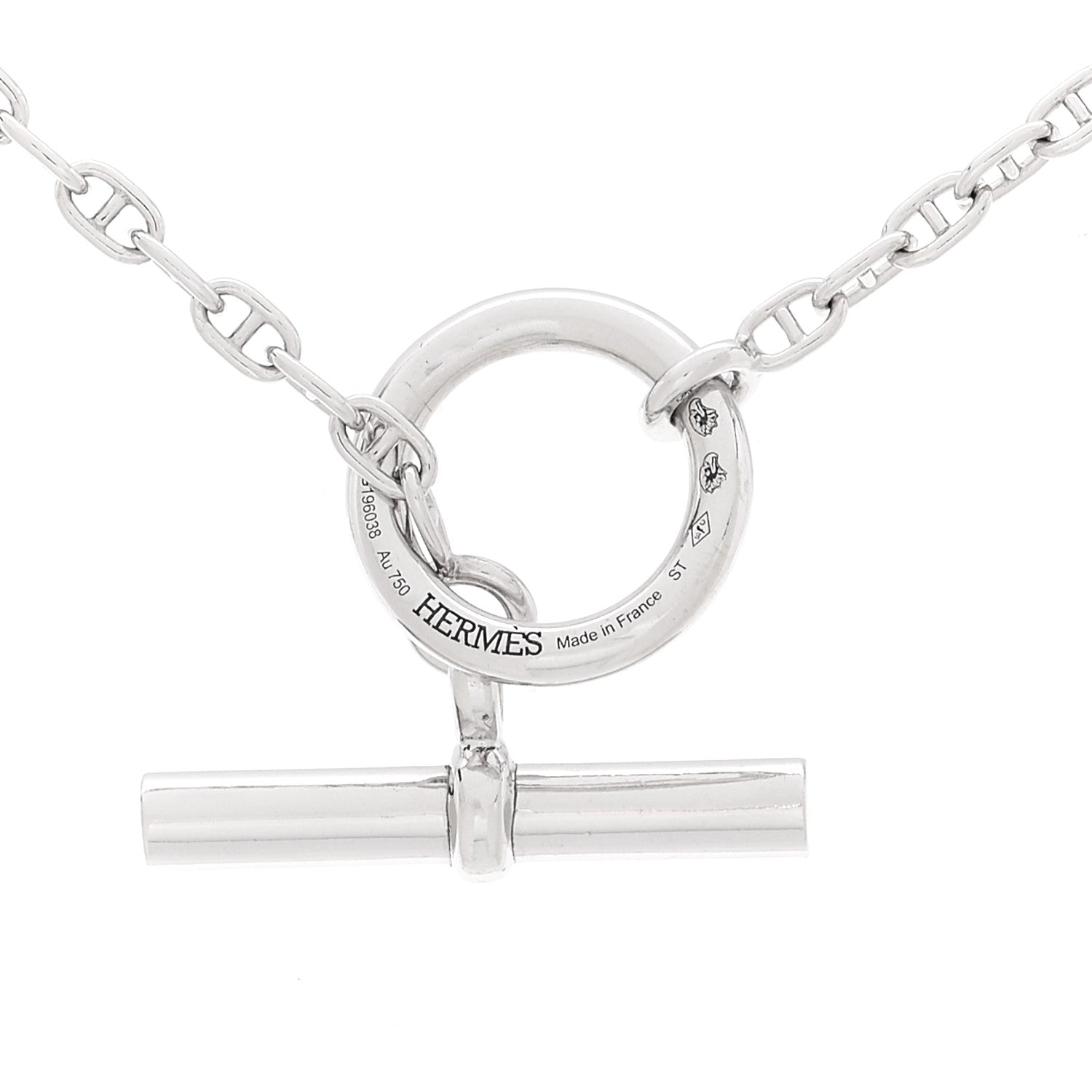 Hermes 18K White Gold Diamond New Farandole Pendant Necklace ST 5 of 5