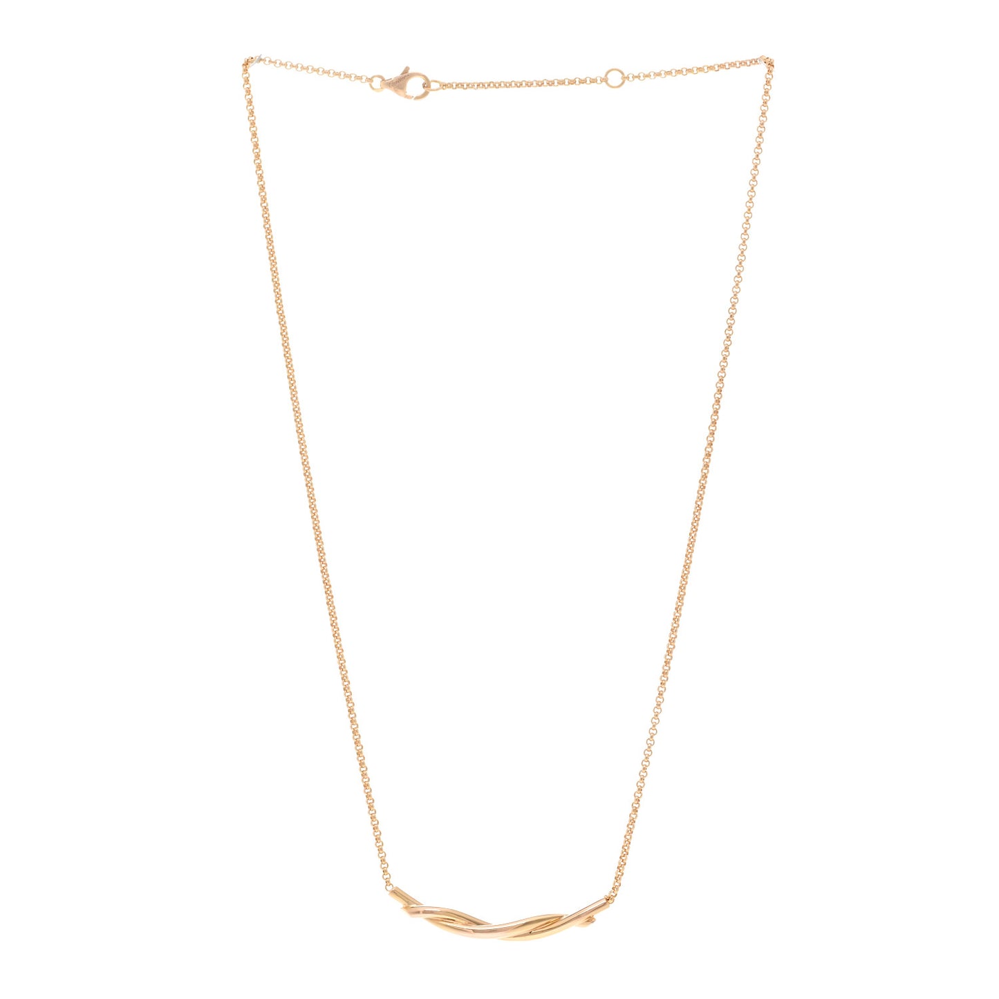 18K Yellow Gold Entrelaces Pendant Necklace
