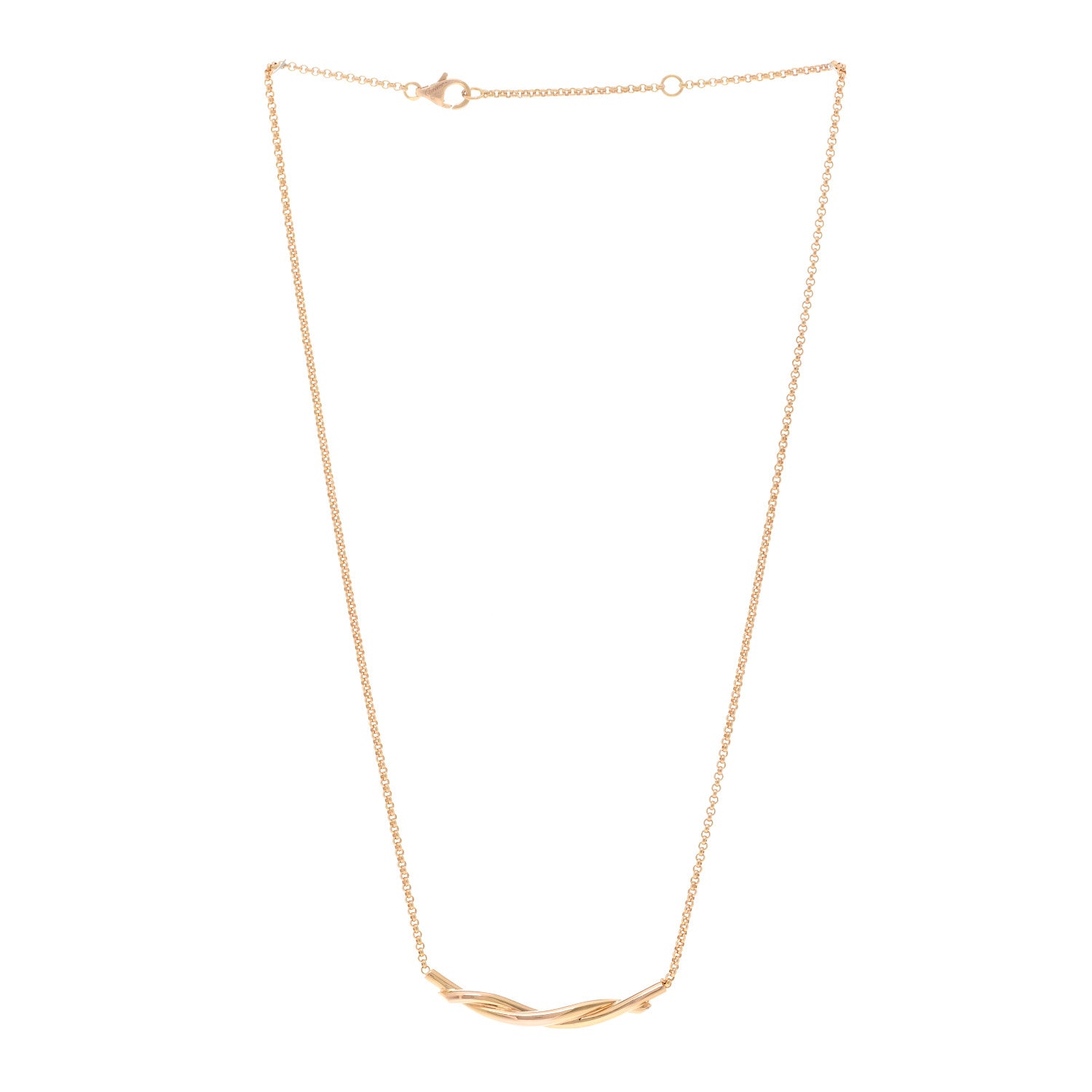 Cartier 18K Yellow Gold Entrelaces Pendant Necklace 3 of 4