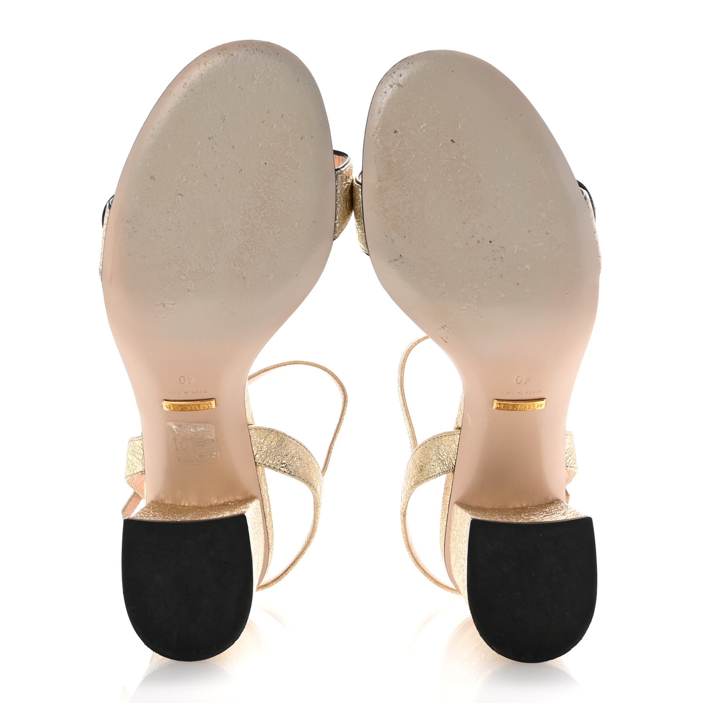 Galassia GG Marmont Ankle Wrap 75mm Sandals 40 Platino