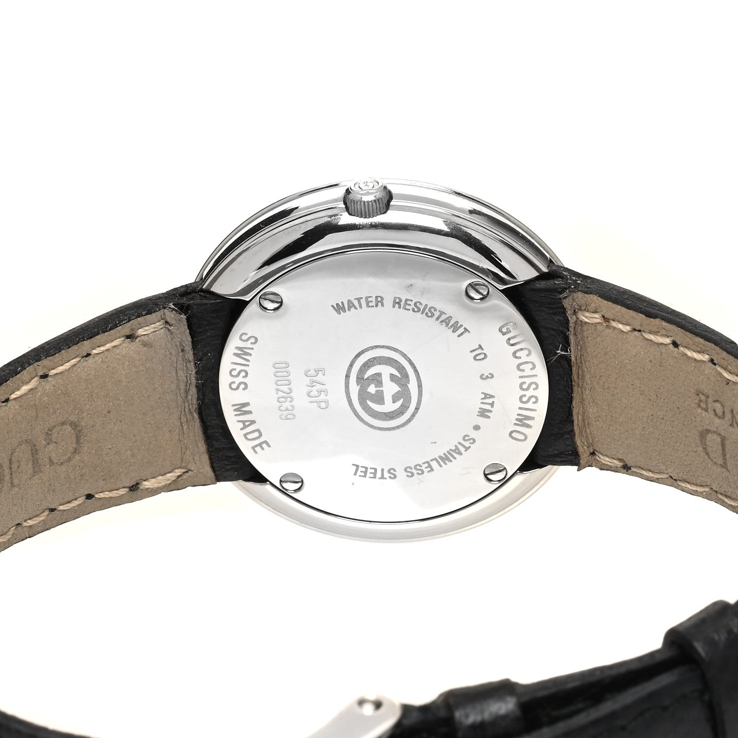 Gucci Stainless Steel Lizard 26mm Guccissimo Quartz Watch 4 of 4