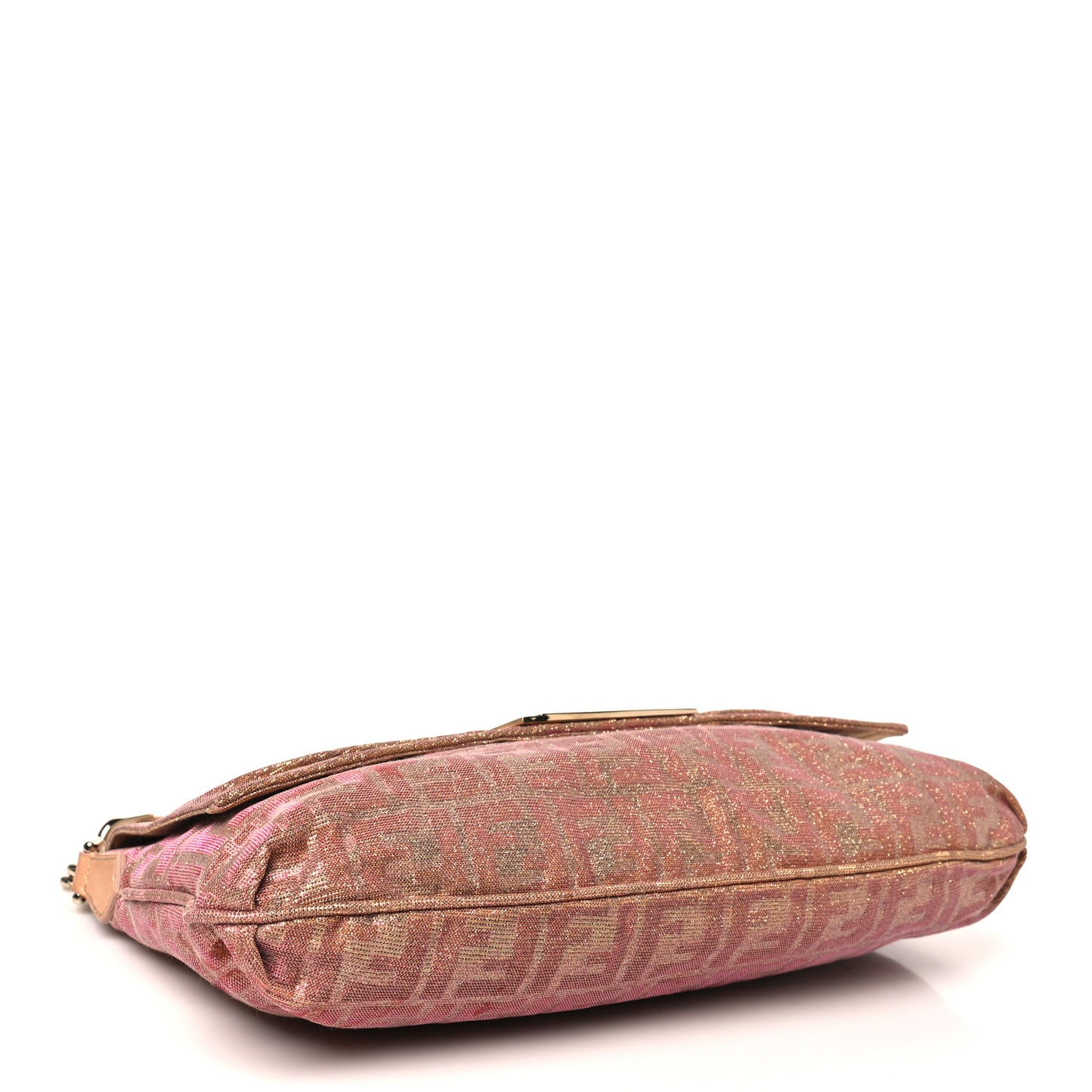 Metallic Lurex Zucca Large Mia Shoulder Flap Arancio Oro Chiaro