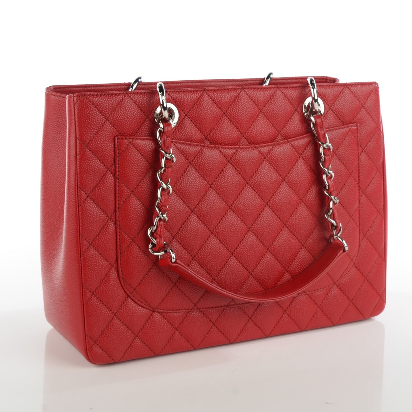 Caviar Quilted Grand Shopping Tote GST Red