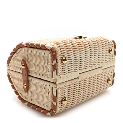 Louis Vuitton Rattan Ostrich Speedy Bandouliere 20 Tan 4 of 9